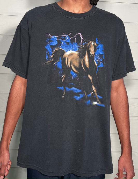 Vintage Blue thunder Horse Tee
