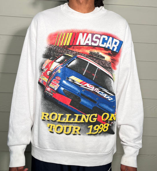 Vintage 1998 Nascar Rolling on Tour Sweatshirt